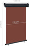 vidaXL - Balkonscherm - 125x250 - cm - bruin
