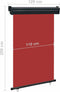 vidaXL - Balkonscherm - 125x250 - cm - rood