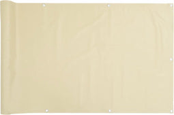 vidaXL - Balkonscherm - 300x90 - cm - PVC - crèmekleurig