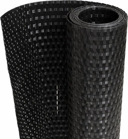 vidaXL - Balkonscherm - 500x90 - cm - poly - rattan - zwart