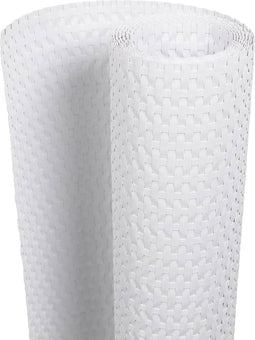 vidaXL - Balkonscherm - 600x90 - cm - poly - rattan - wit