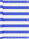 vidaXL - Balkonscherm - 75x300 - cm - HDPE - blauw - en - wit