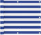 vidaXL - Balkonscherm - 75x300 - cm - oxford - stof - wit - en - blauw