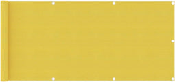 vidaXL - Balkonscherm - 75x400 - cm - HDPE - geel