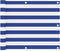 vidaXL - Balkonscherm - 75x400 - cm - oxford - stof - wit - en - blauw