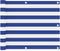 vidaXL - Balkonscherm - 75x400 - cm - oxford - stof - wit - en - blauw