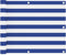 vidaXL - Balkonscherm - 75x400 - cm - oxford - stof - wit - en - blauw