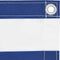 vidaXL - Balkonscherm - 75x400 - cm - oxford - stof - wit - en - blauw
