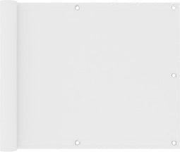 vidaXL - Balkonscherm - 75x400 - cm - oxford - stof - wit