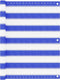 vidaXL - Balkonscherm - 75x500 - cm - HDPE - blauw - en - wit