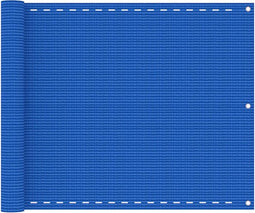 vidaXL - Balkonscherm - 75x500 - cm - HDPE - blauw