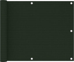 vidaXL - Balkonscherm - 75x500 - cm - HDPE - donkergroen