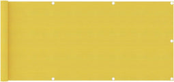 vidaXL - Balkonscherm - 75x500 - cm - HDPE - geel