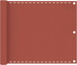 vidaXL - Balkonscherm - 75x500 - cm - HDPE - terracottakleurig