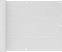vidaXL - Balkonscherm - 75x500 - cm - HDPE - wit