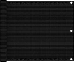 vidaXL - Balkonscherm - 75x500 - cm - HDPE - zwart