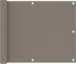 vidaXL - Balkonscherm - 75x500 - cm - oxford - stof - taupe