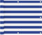vidaXL - Balkonscherm - 75x500 - cm - oxford - stof - wit - en - blauw