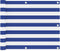 vidaXL - Balkonscherm - 75x500 - cm - oxford - stof - wit - en - blauw