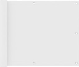 vidaXL - Balkonscherm - 75x500 - cm - oxford - stof - wit