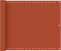 vidaXL - Balkonscherm - 75x600 - cm - HDPE - oranje