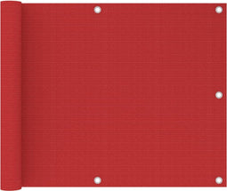 vidaXL - Balkonscherm - 75x600 - cm - HDPE - rood