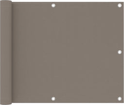 vidaXL - Balkonscherm - 75x600 - cm - oxford - stof - taupe