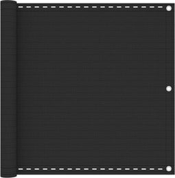 vidaXL - Balkonscherm - 90x300 - cm - HDPE - antracietkleurig