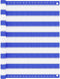 vidaXL - Balkonscherm - 90x300 - cm - HDPE - blauw - en - wit
