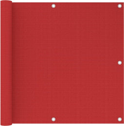 vidaXL - Balkonscherm - 90x300 - cm - HDPE - rood