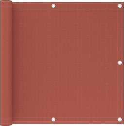 vidaXL - Balkonscherm - 90x300 - cm - HDPE - terracottakleurig