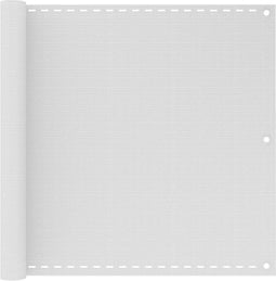 vidaXL - Balkonscherm - 90x300 - cm - HDPE - wit