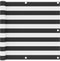 vidaXL - Balkonscherm - 90x300 - cm - oxford - stof - antraciet - en - wit