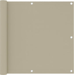 vidaXL - Balkonscherm - 90x300 - cm - oxford - stof - beige