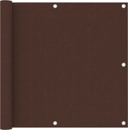 vidaXL - Balkonscherm - 90x300 - cm - oxford - stof - bruin