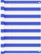 vidaXL - Balkonscherm - 90x400 - cm - HDPE - blauw - en - wit