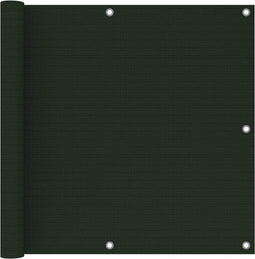 vidaXL - Balkonscherm - 90x400 - cm - HDPE - donkergroen
