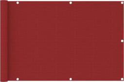 vidaXL - Balkonscherm - 90x400 - cm - HDPE - rood