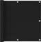 vidaXL - Balkonscherm - 90x400 - cm - HDPE - zwart