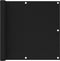 vidaXL - Balkonscherm - 90x400 - cm - HDPE - zwart
