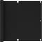 vidaXL - Balkonscherm - 90x400 - cm - HDPE - zwart