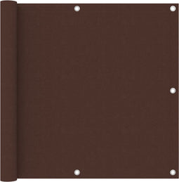 vidaXL - Balkonscherm - 90x400 - cm - oxford - stof - bruin