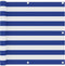 vidaXL - Balkonscherm - 90x400 - cm - oxford - stof - wit - en - blauw