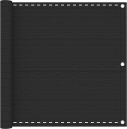 vidaXL - Balkonscherm - 90x500 - cm - HDPE - antracietkleurig