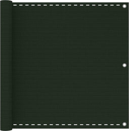 vidaXL - Balkonscherm - 90x500 - cm - HDPE - donkergroen