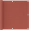 vidaXL - Balkonscherm - 90x500 - cm - HDPE - terracottakleurig