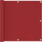 vidaXL - Balkonscherm - 90x500 - cm - oxford - stof - rood