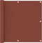 vidaXL - Balkonscherm - 90x500 - cm - oxford - stof - terracotta