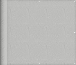 vidaXL - Balkonscherm - 90x600 - cm - 100% - oxford - polyester - lichtgrijs