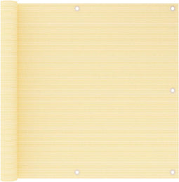 vidaXL - Balkonscherm - 90x600 - cm - HDPE - beige